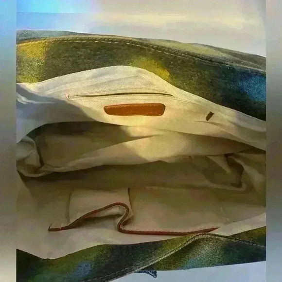 Coco + Carmen Peacock/Floral Fabric Satchel/Purse - Picture 13 of 16